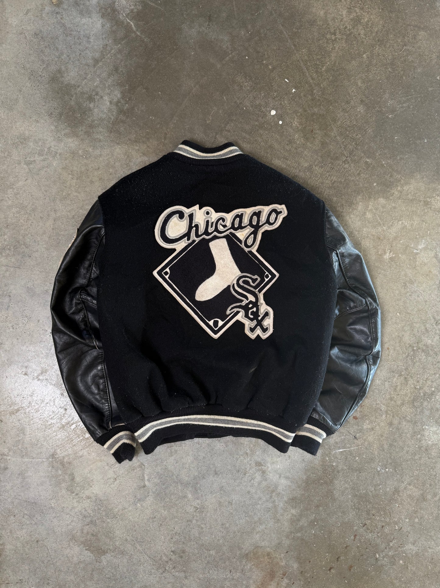 (L) Vintage White Sox Varsity Jacket