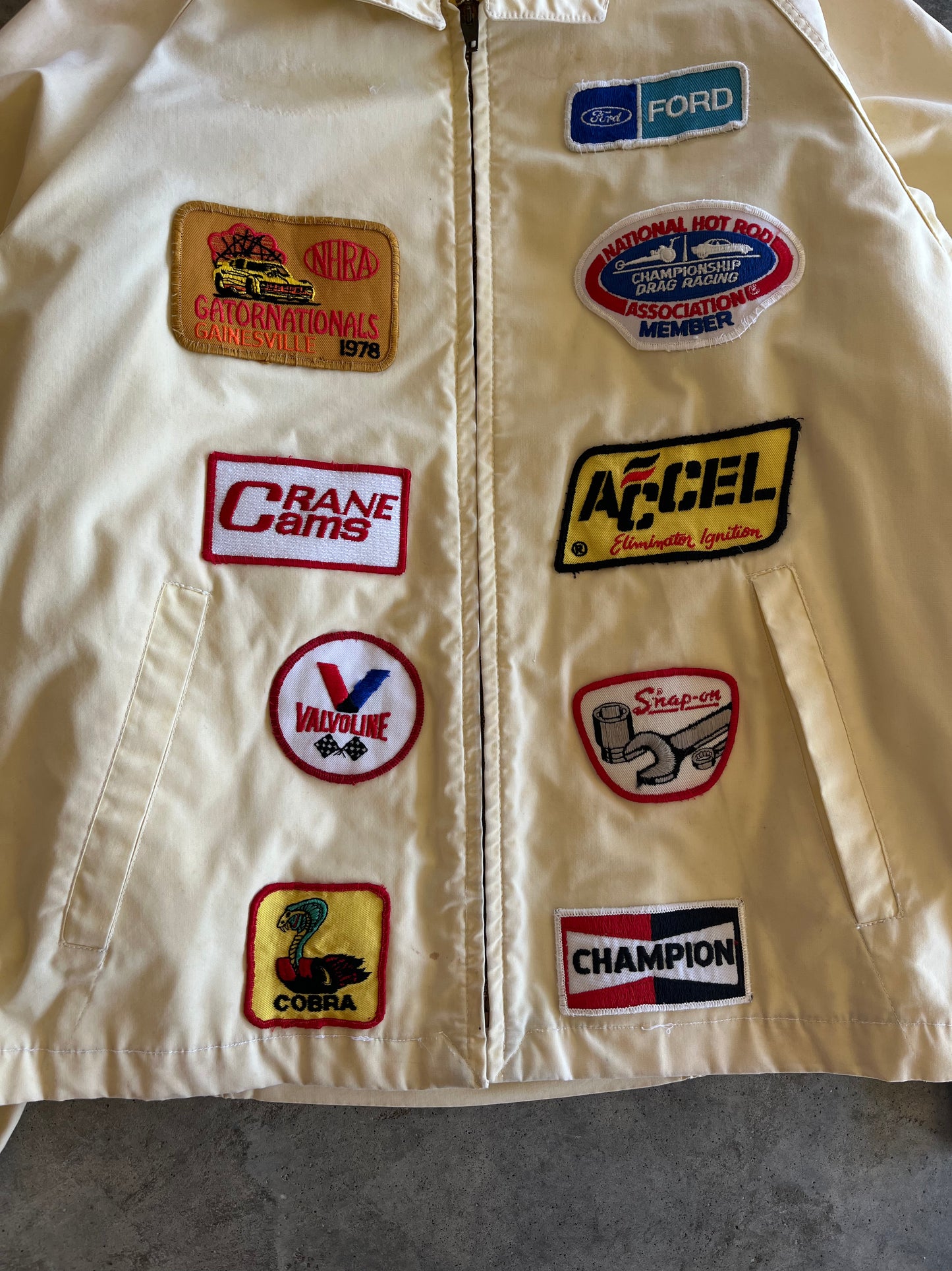 (L) Vintage Mechanics Patched Jacket