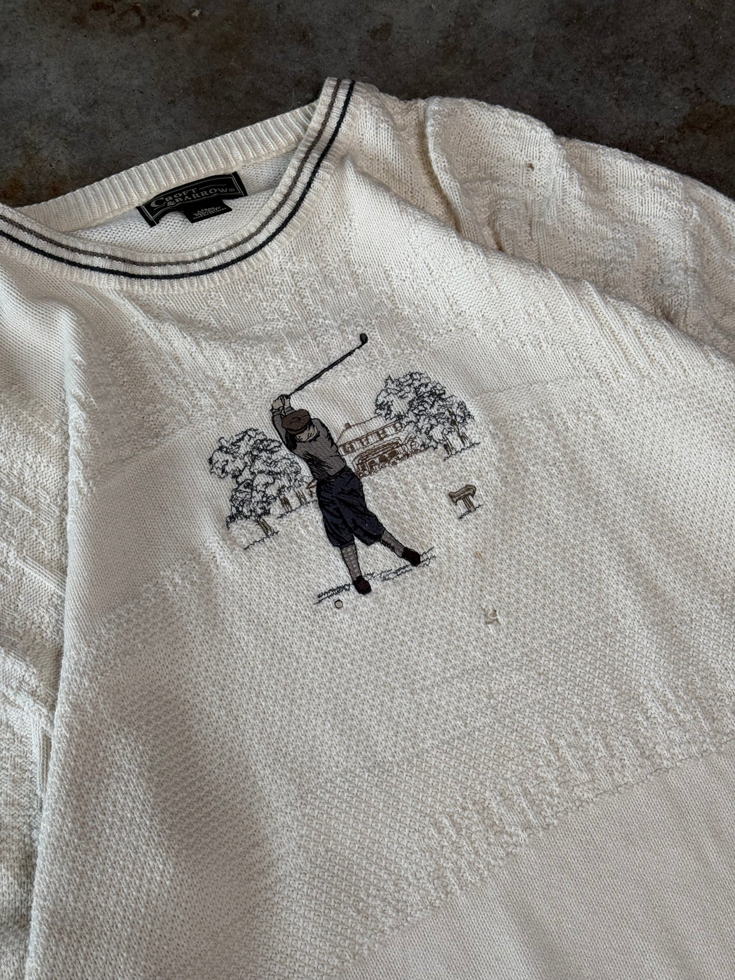 (L) Vintage Golf Knit Sweater