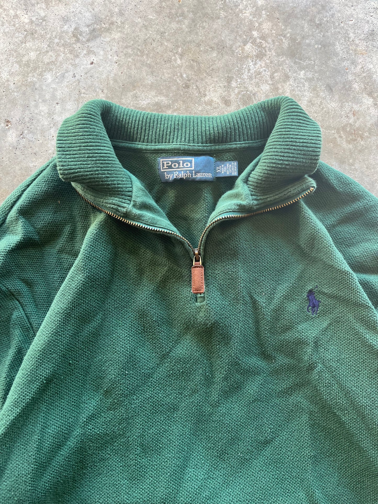 (XL) Vintage Polo Quarter-Zip