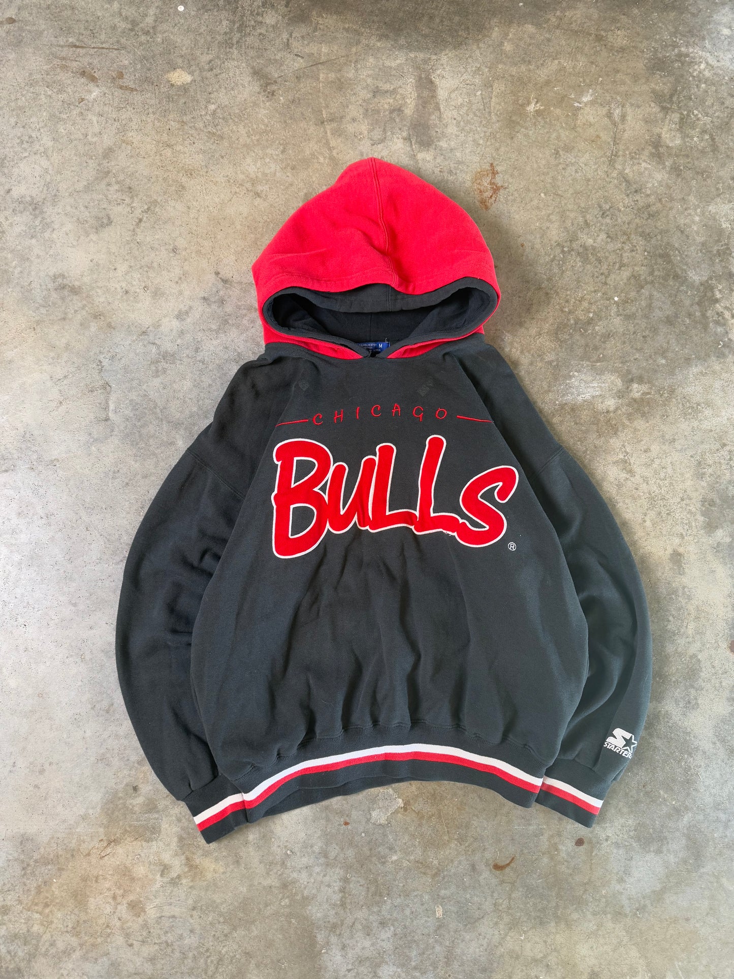 (M) Vintage Bulls Double-Hood Starter Hoodie