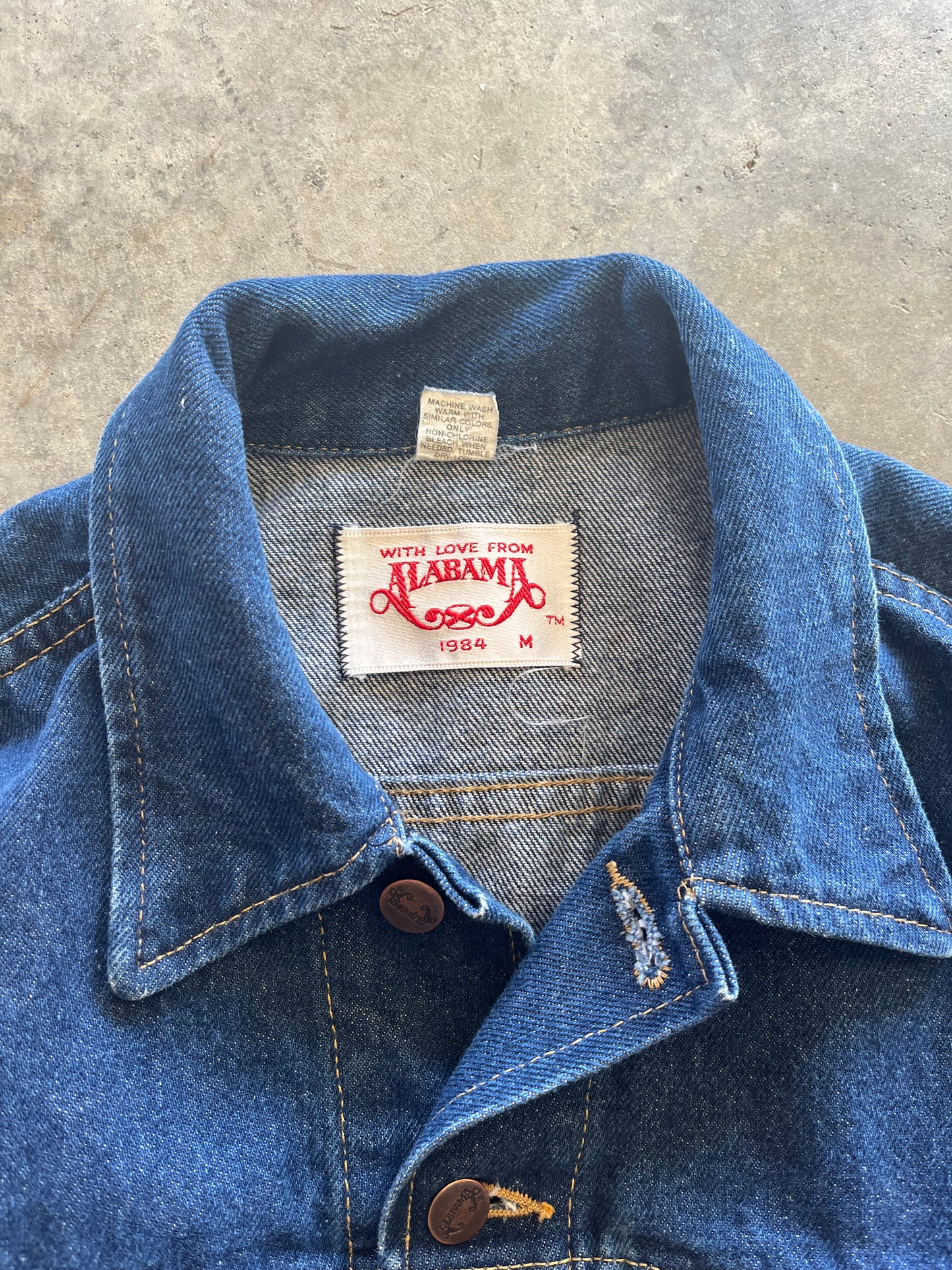 (M) 1984 Alabama Jean Jacket