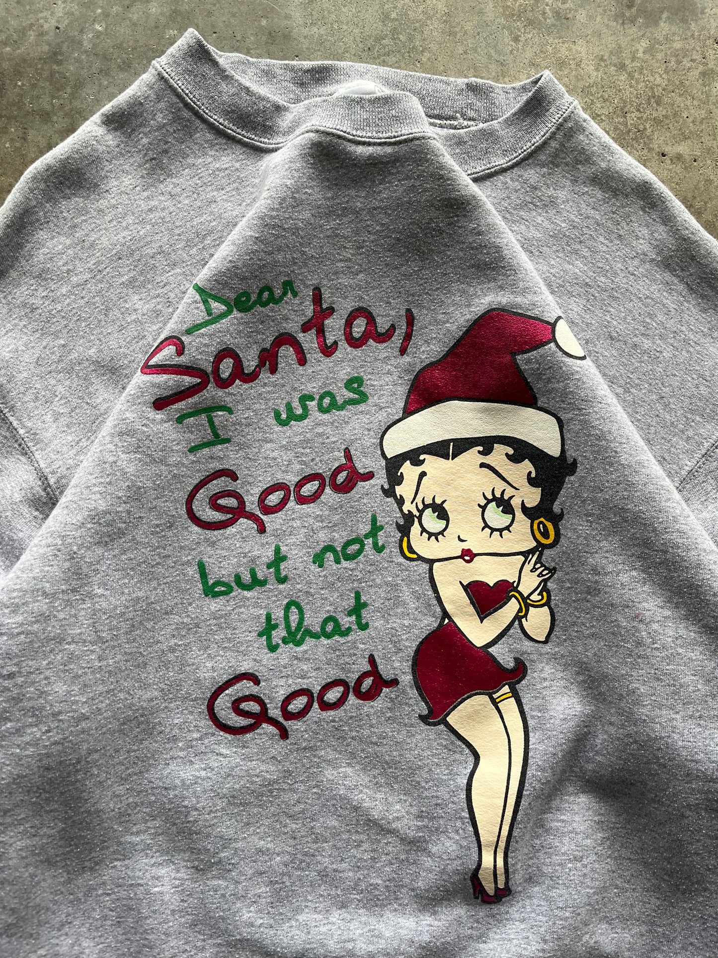 (M) 2004 "Dear Santa" Betty Boop Sweatshirt