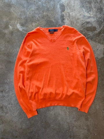 (L) 00s Polo V-Neck Sweater