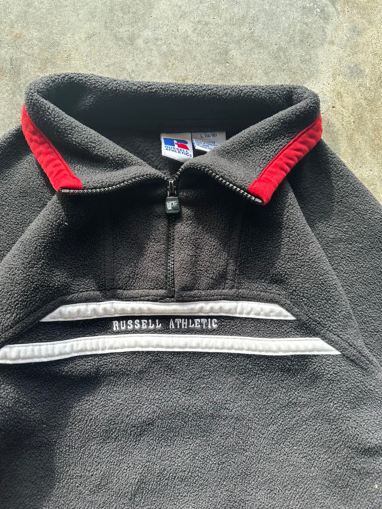 (L) Vintage 90s Russell Quarter Zip