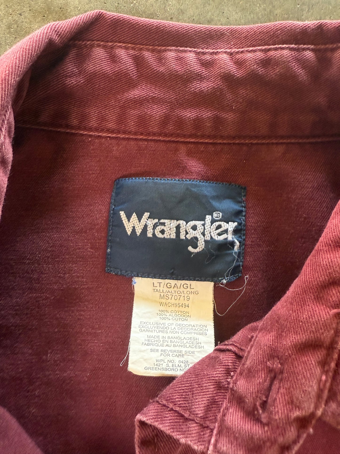 (L) Vintage Wrangler Button-Up