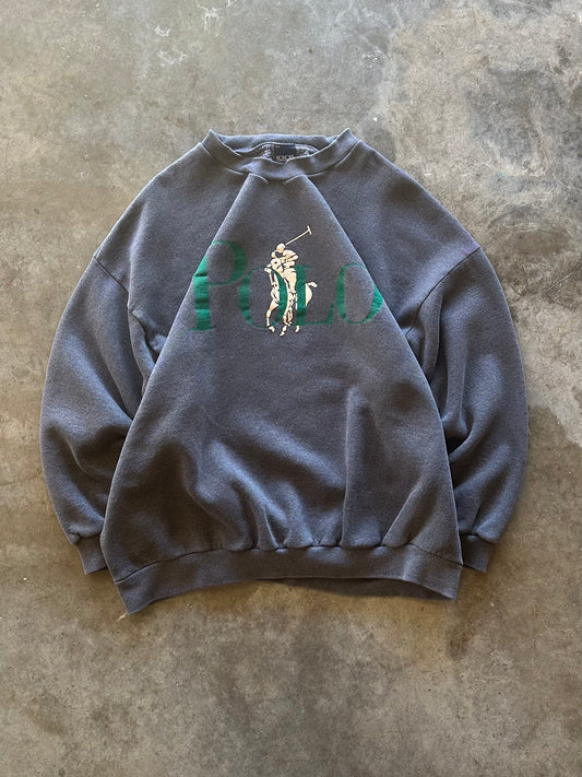 (XXL) Vintage Polo Spellout Sweatshirt