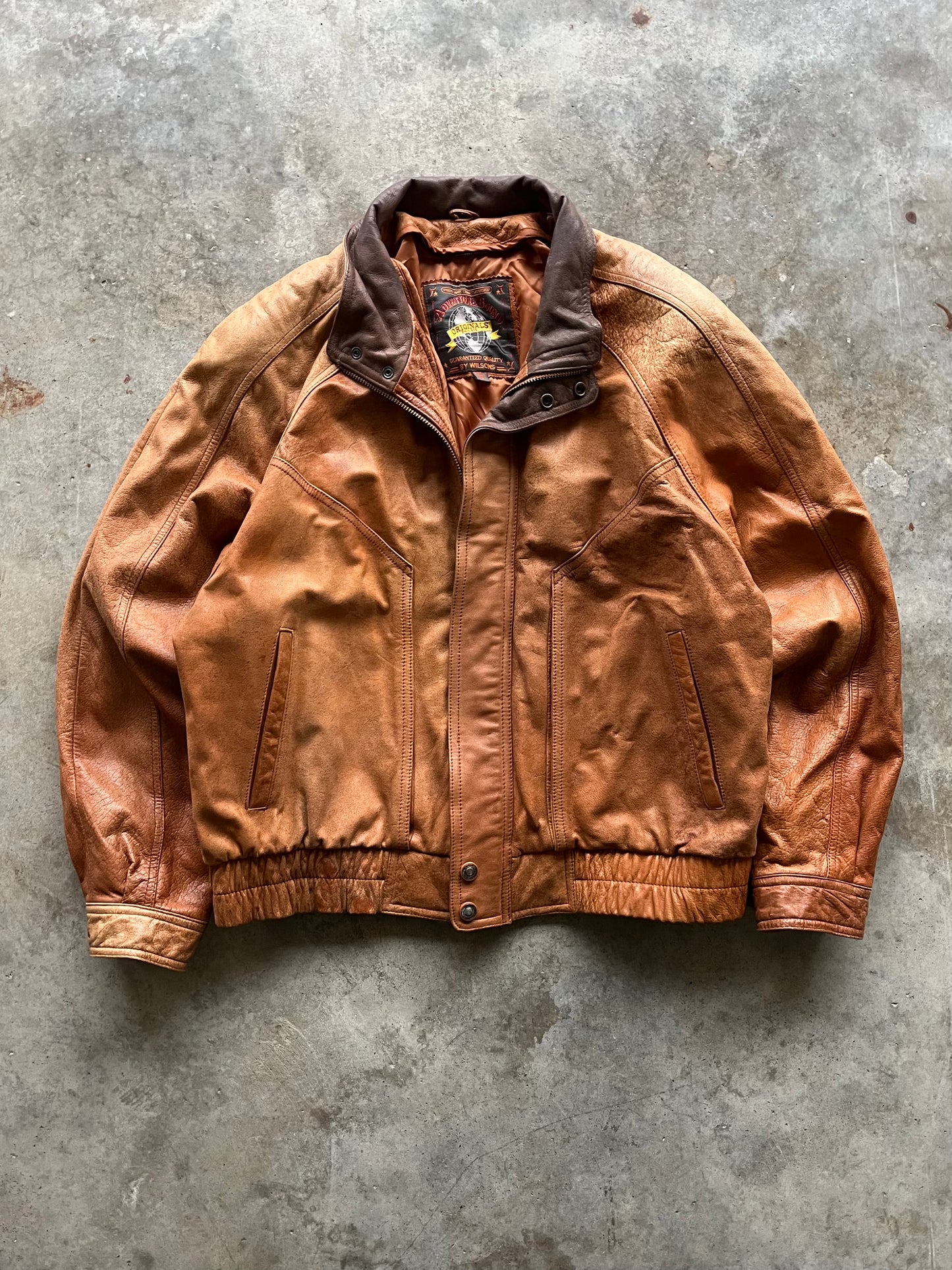 (XL) Vintage Leather Jacket