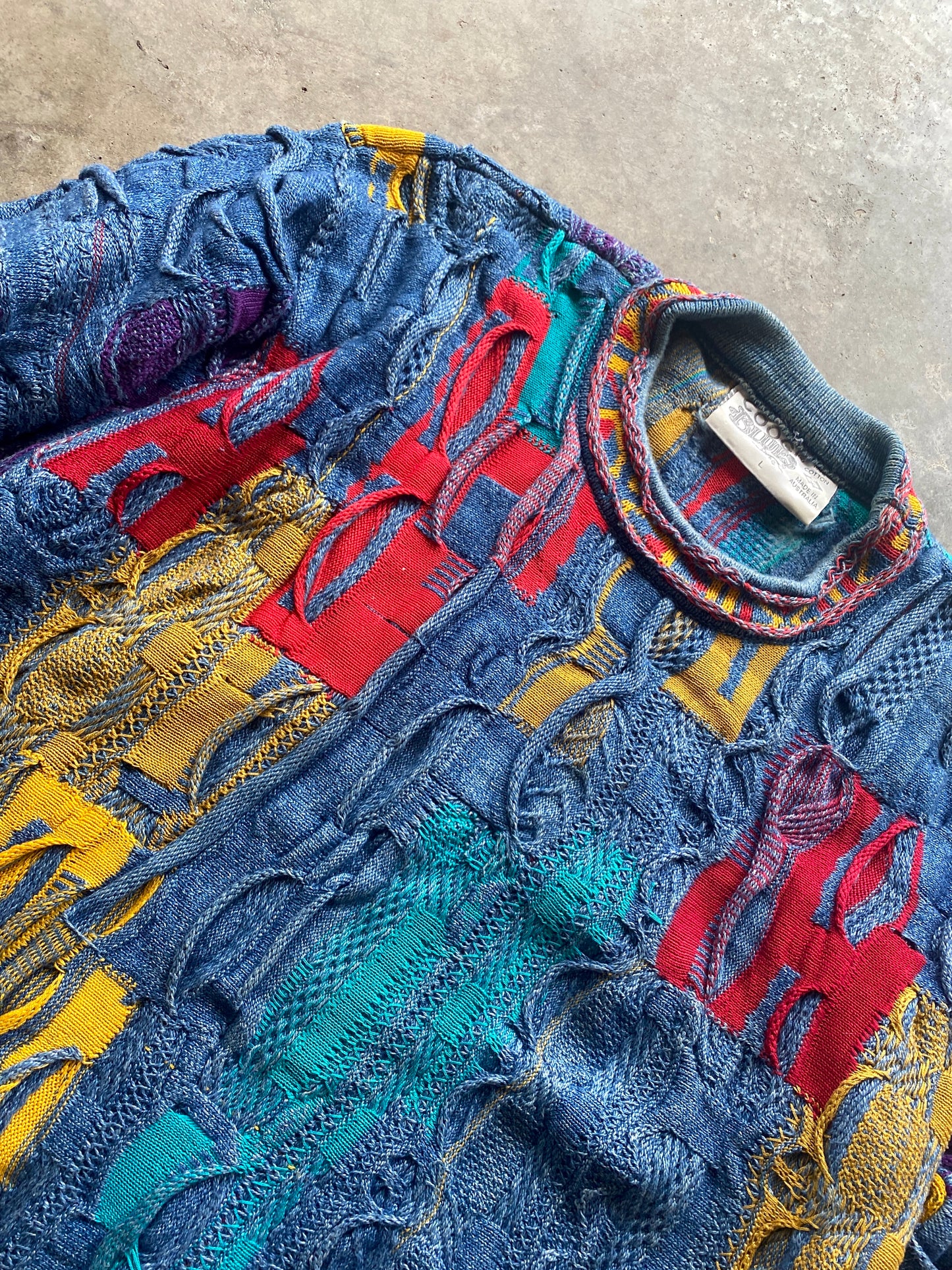 (L) Vintage Coogi Blues Sweater