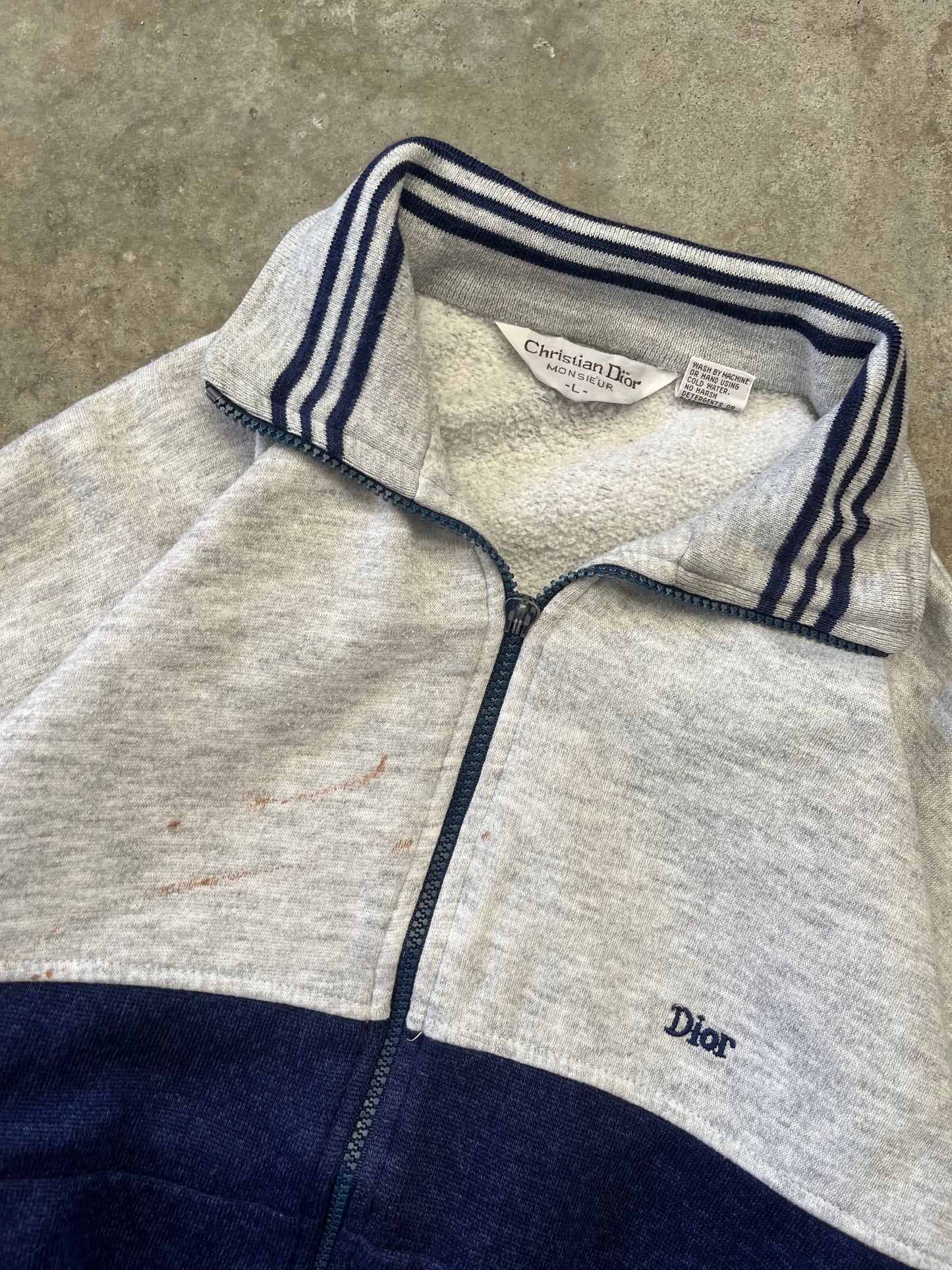 (L) Vintage Christian Dior Zip-Up