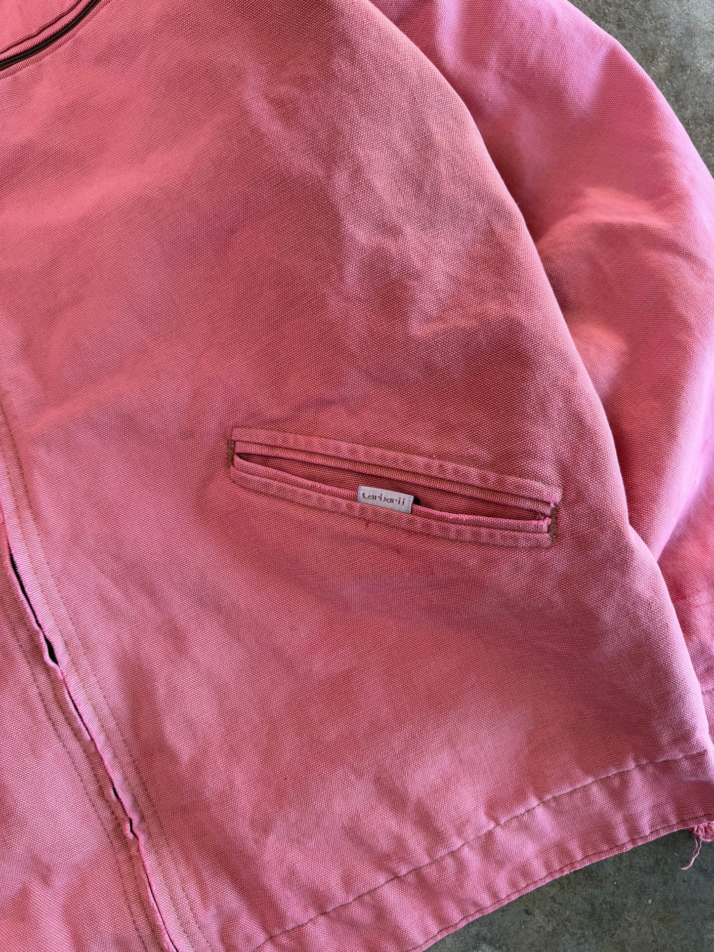 (L) Vintage Pink Carhartt Detroit Jacket