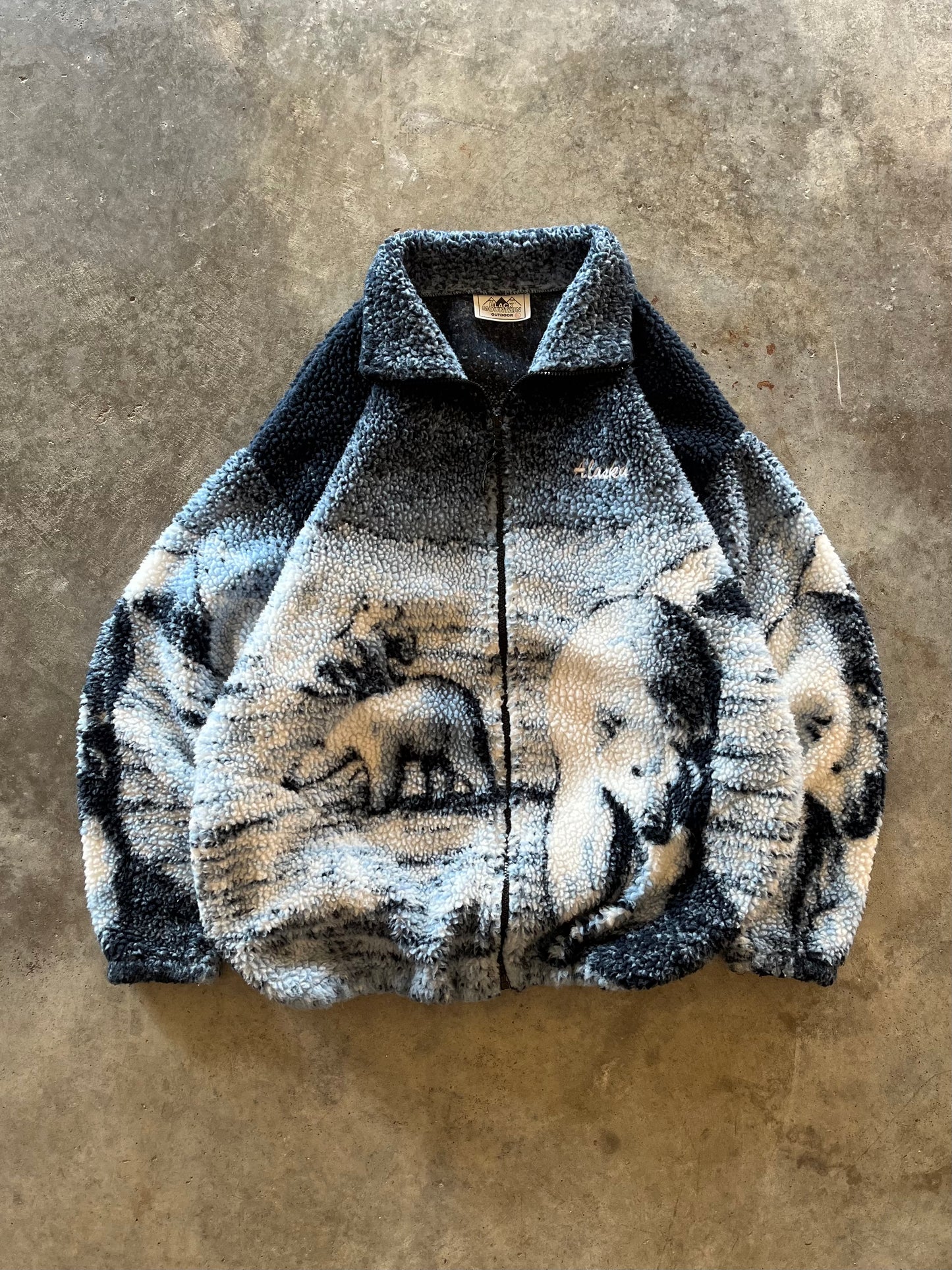 (XL) Polar Bear Fleece Zip-up