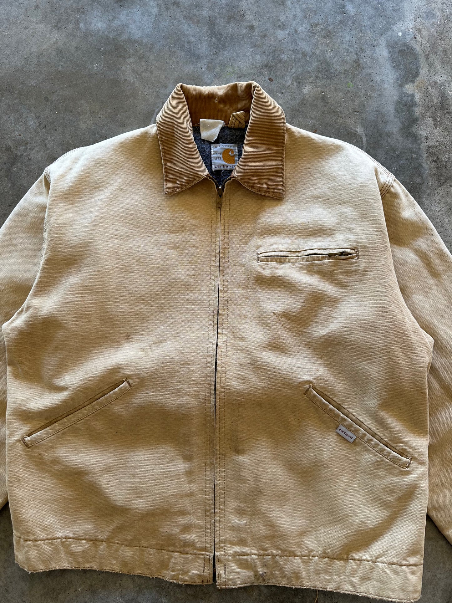 (L) 1989 Carhartt Blanket-Lined Detroit Jacket