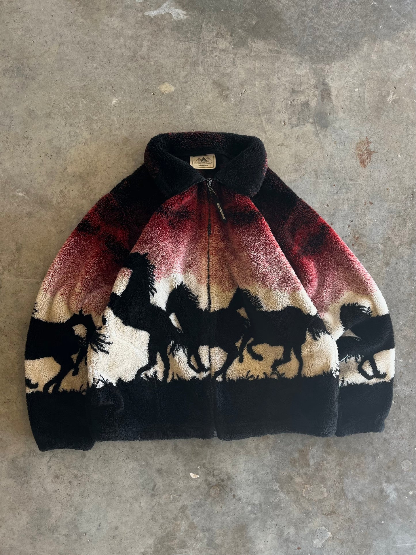 (M/L) Vintage Western Fleece Jacket