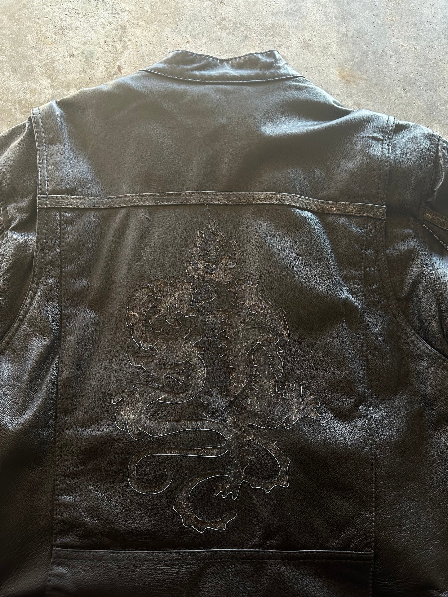 (L) Vintage Leather Jacket