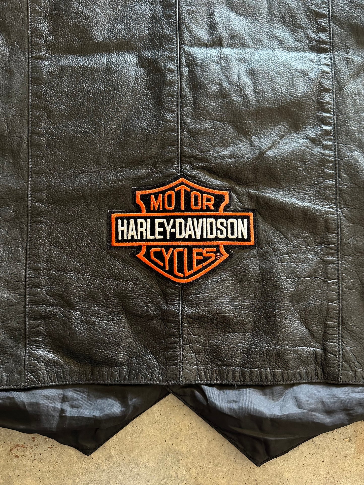 (XL) Vintage 90s Harley Davidson Leather Vest