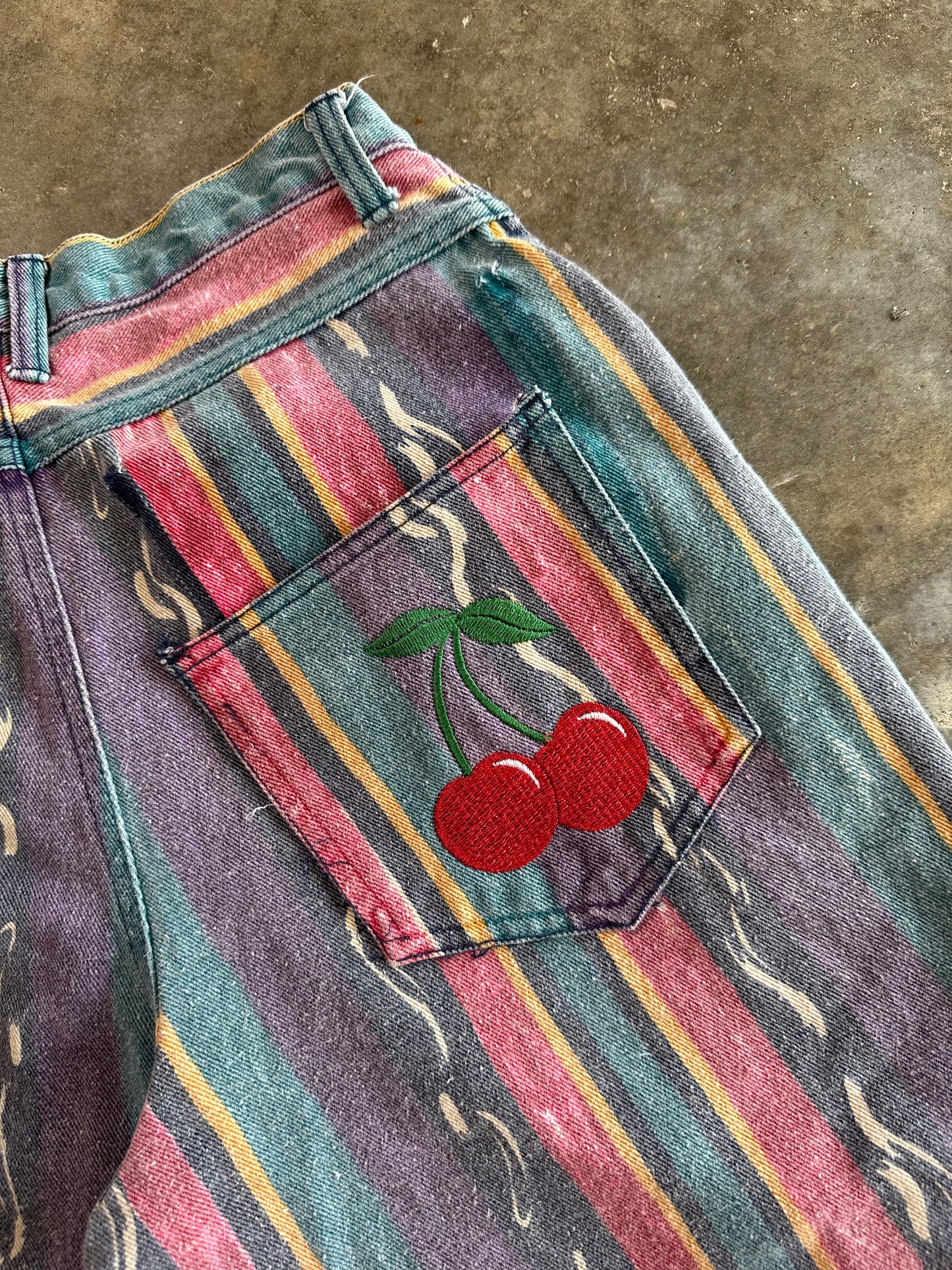 (9) New Vtg Striped Cherry Shorts