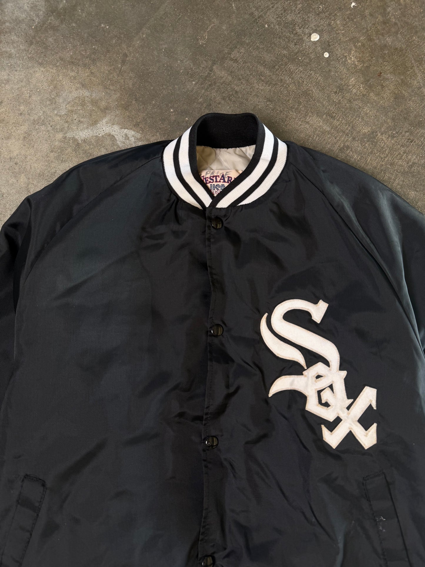 (L) Vintage White-Sox Bomber Jacket