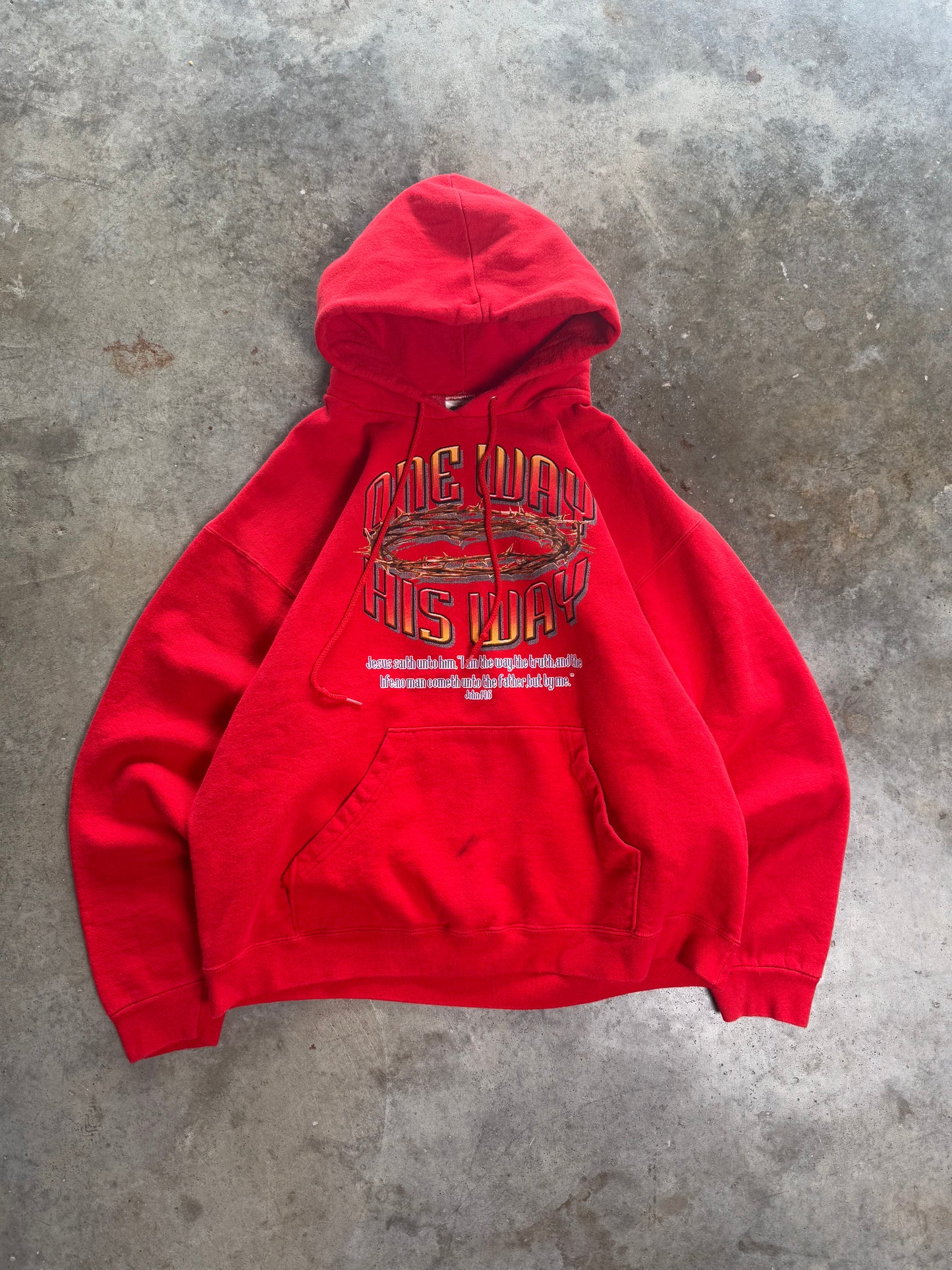 (XL) 00s Jesus Hoodie