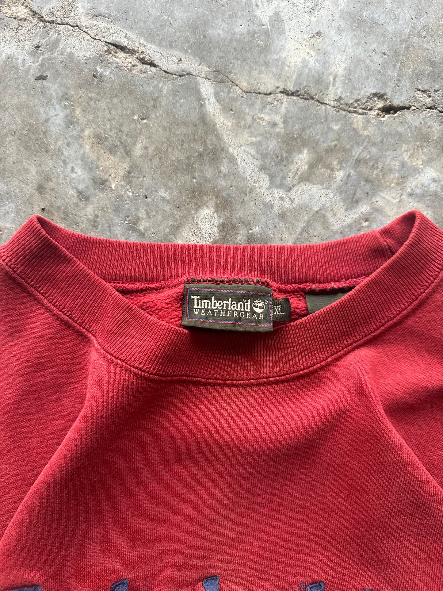 (XL) Vintage Timberland Faded Sweatshirt