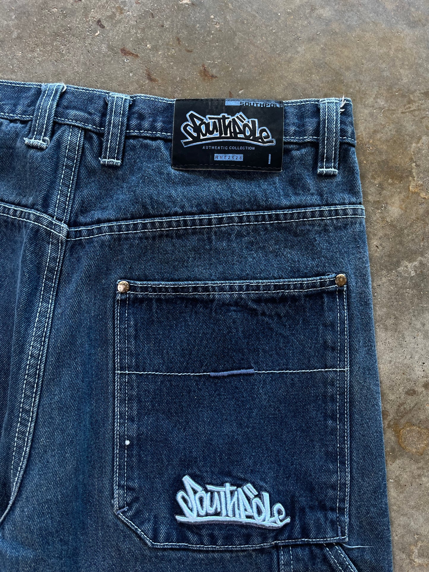 (38) SouthPole Darkwash Denim Shorts