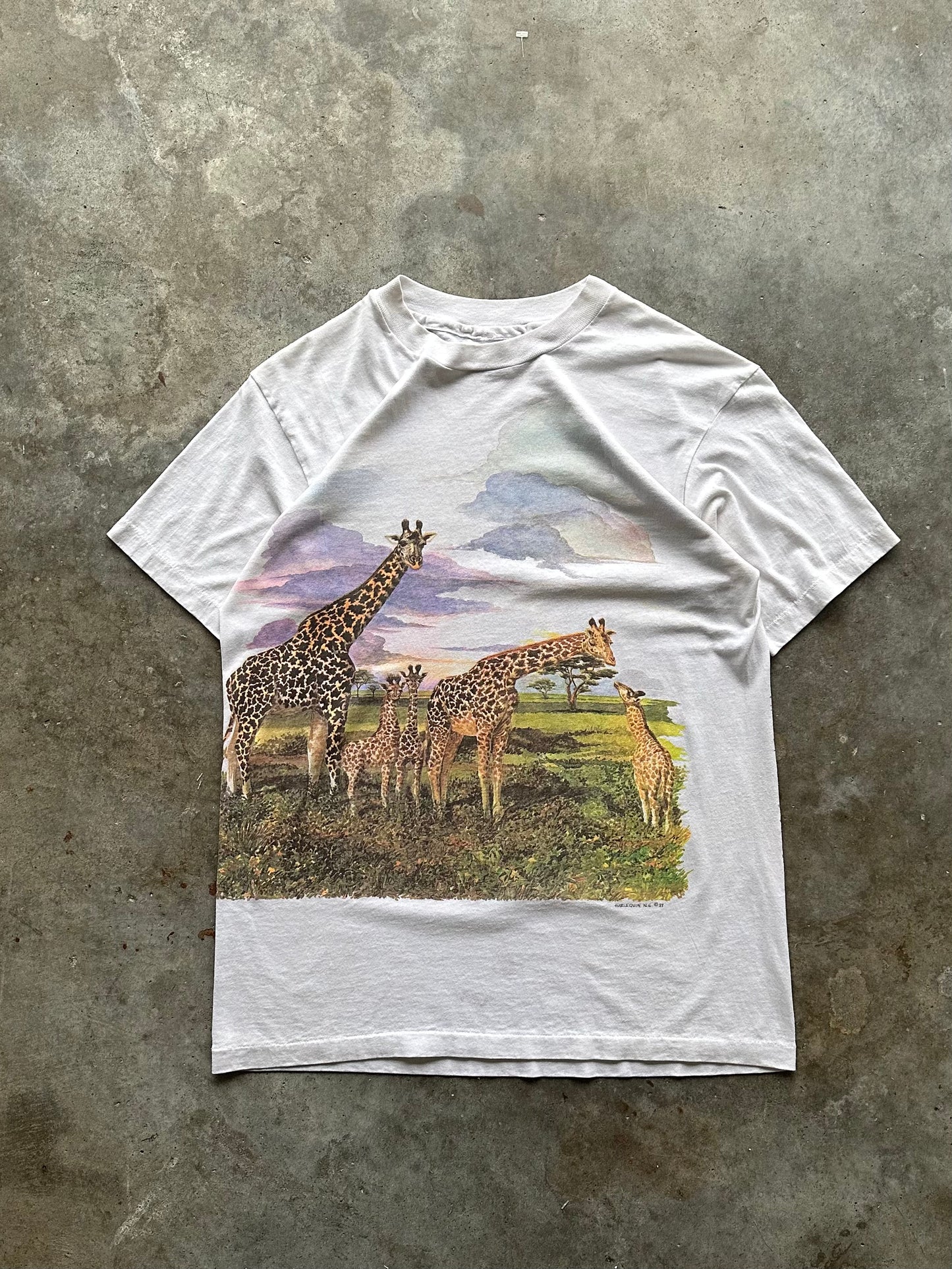 (M) 1988 Giraffe Graphic Tee