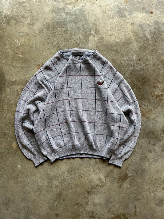 (XL) Vintage Heavy-Knit Golf Sweater