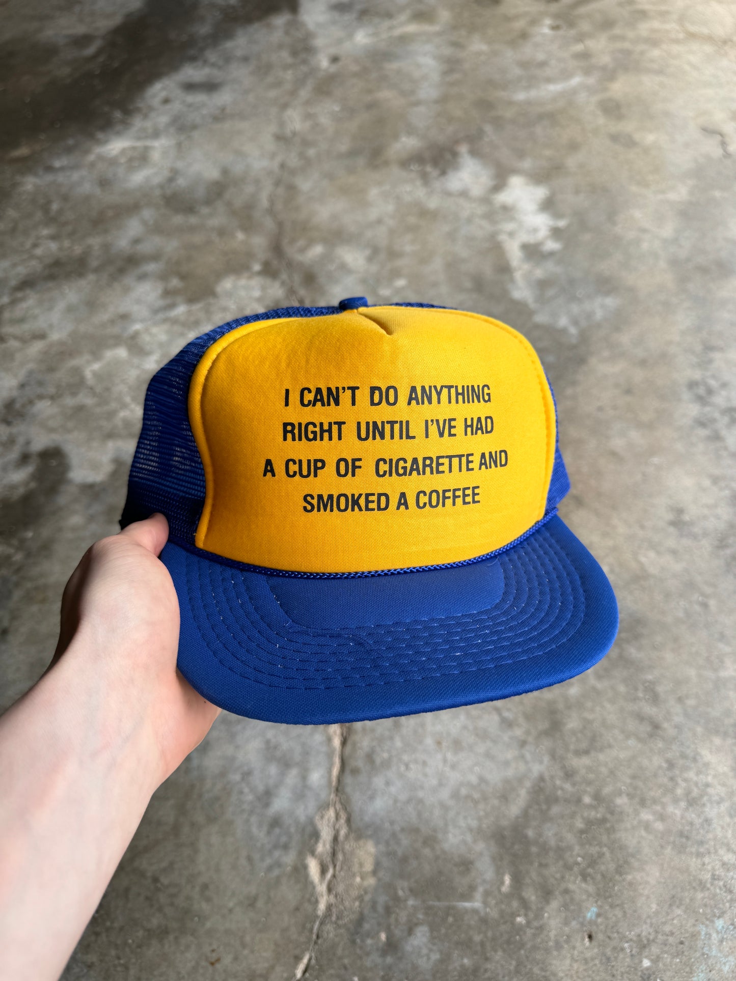 (OS) Vintage 80s Cigs & Coffee Hat