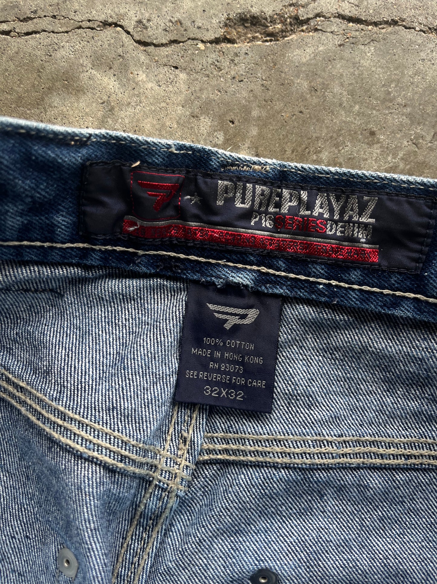 (32 x 32) 00s Pure Playaz Denim Jeans