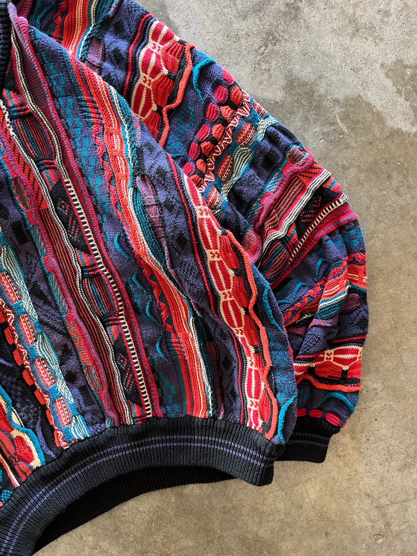 (L) Vintage Cotton Traders Coogi-Like Sweater