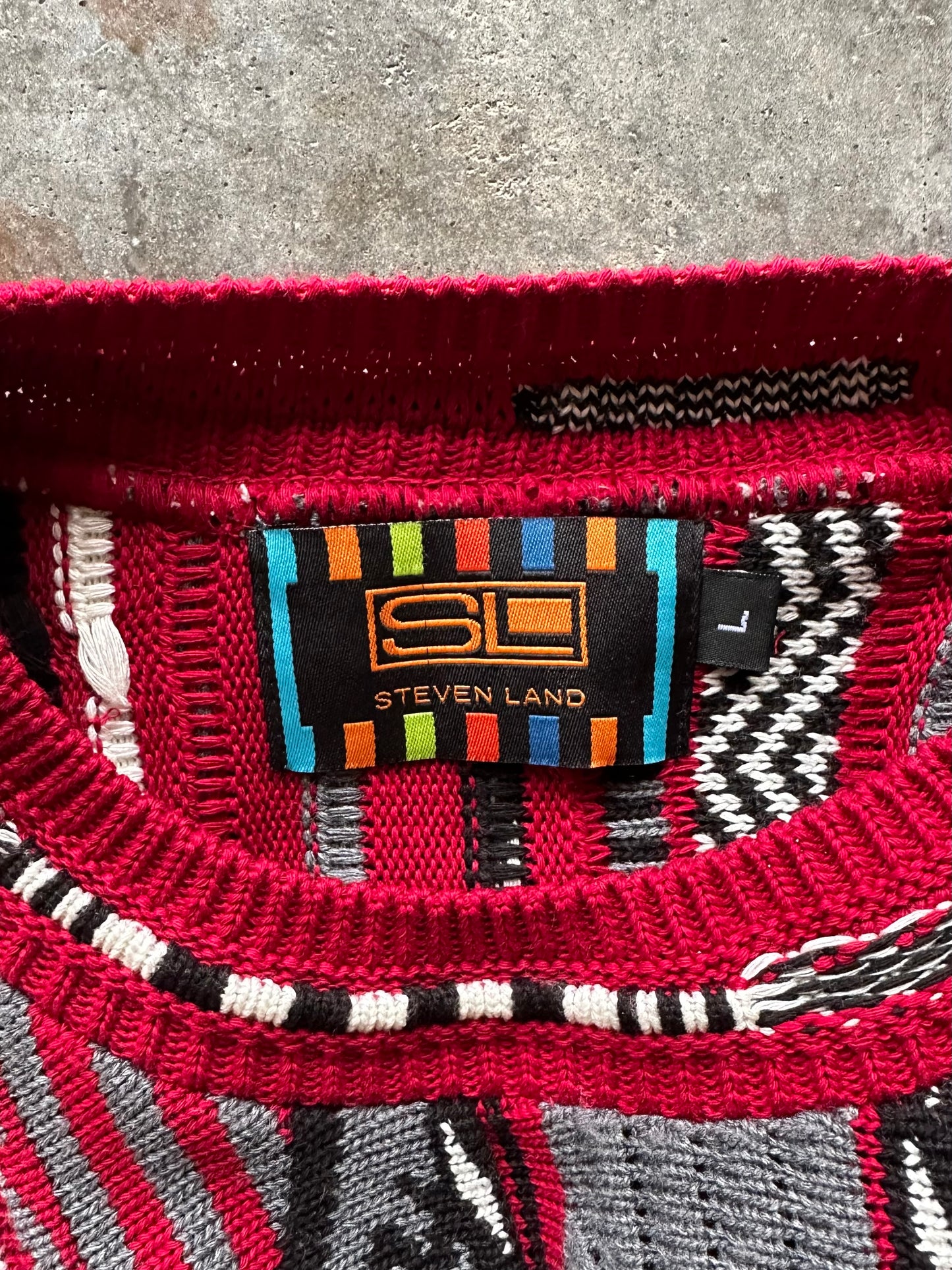 (L) Vintage Coogi-Like Sweater