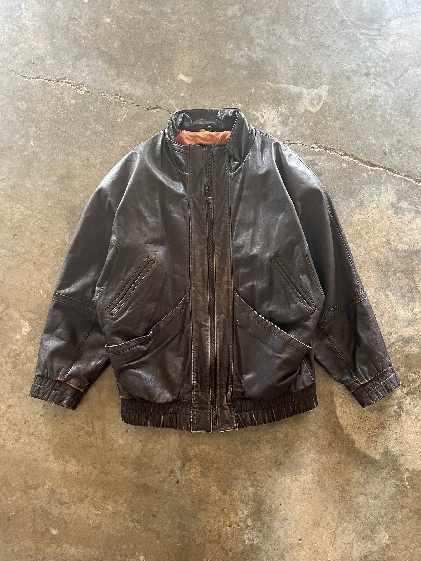 (M) 00s New York Leather Jacket