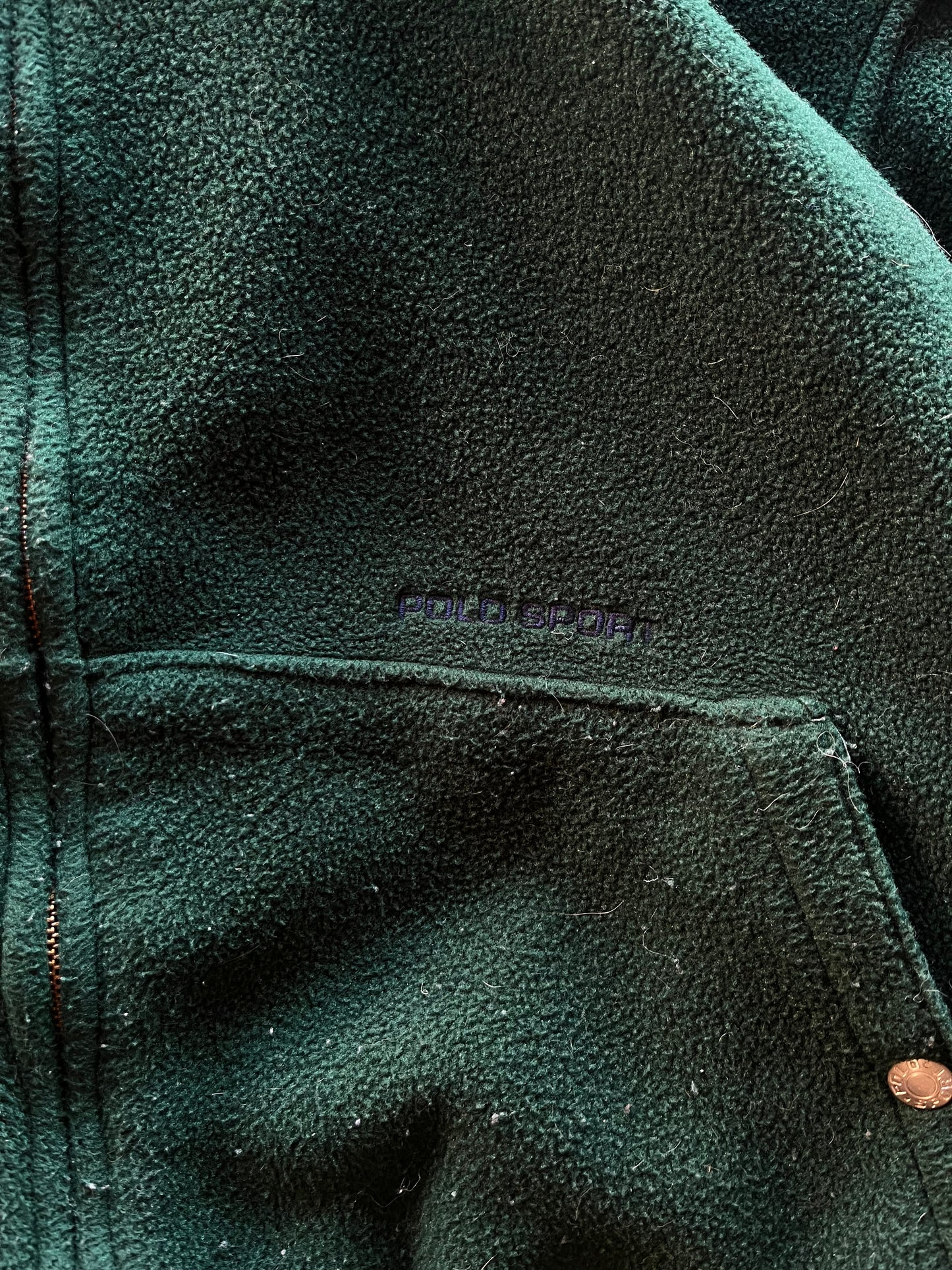 (L) Vintage Polo Fleece Zip-Up