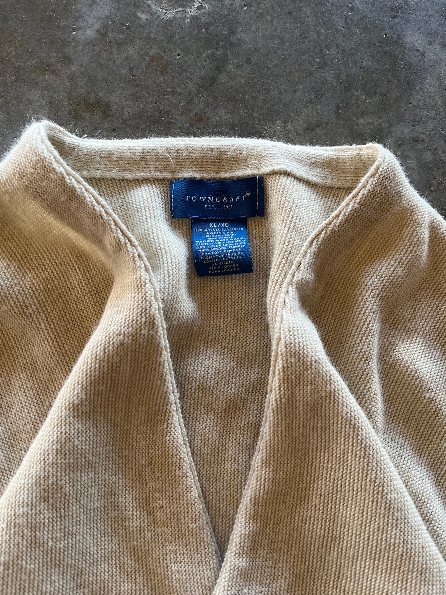 (XL) Vintage Beige Cardigan