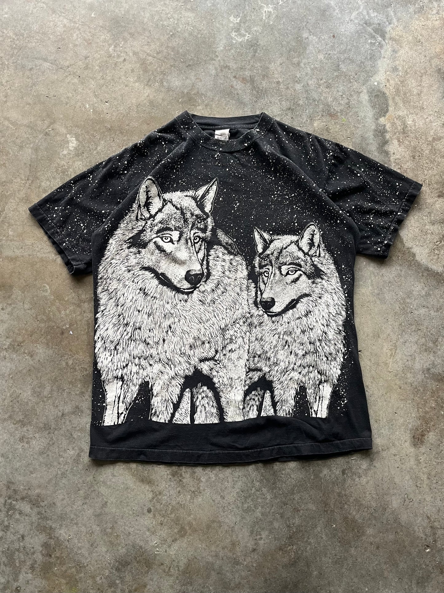 (L) Vintage Wolf Night AOP Tee