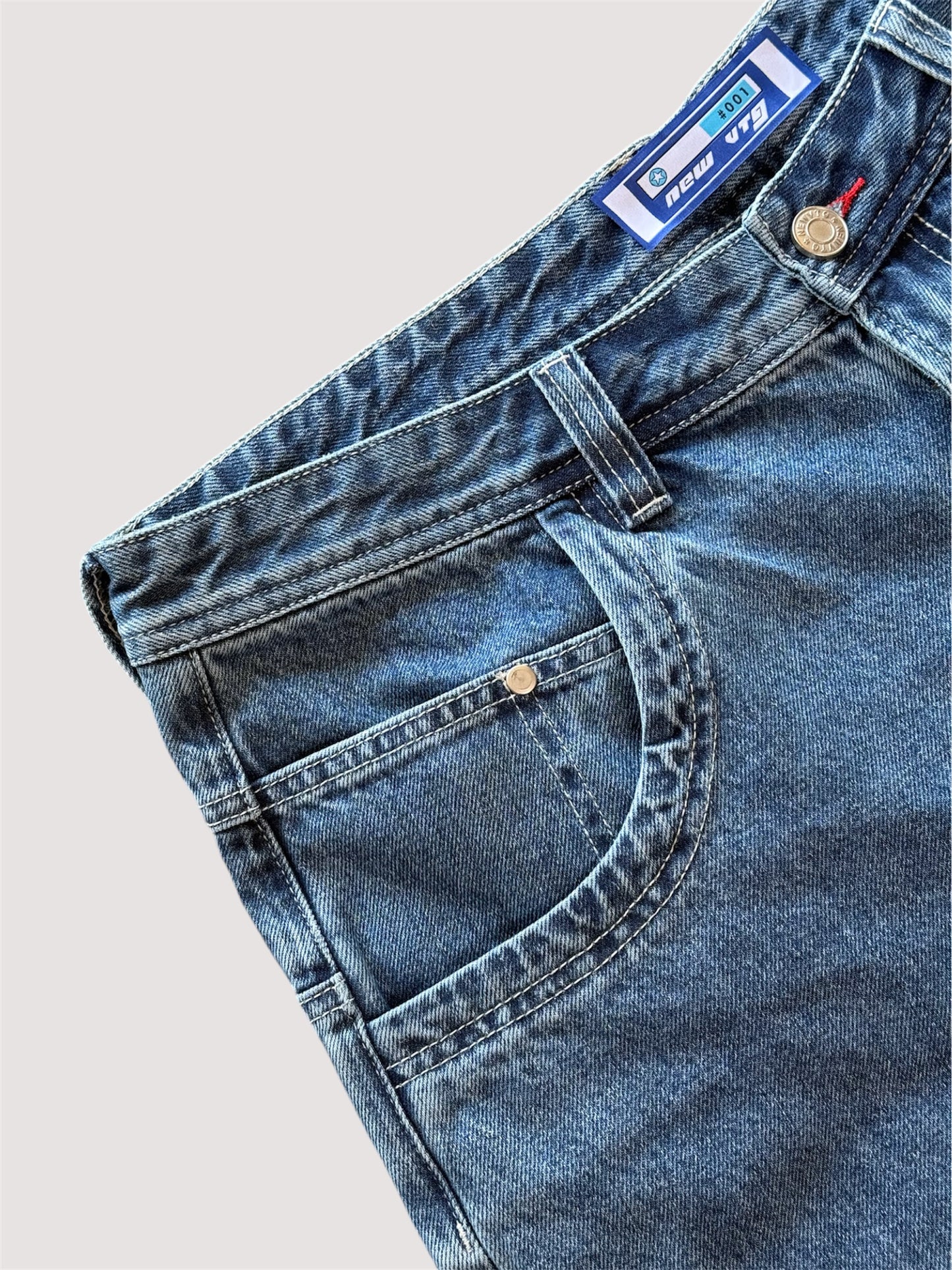 001 Wide-Leg Shorts Denim Skyliners