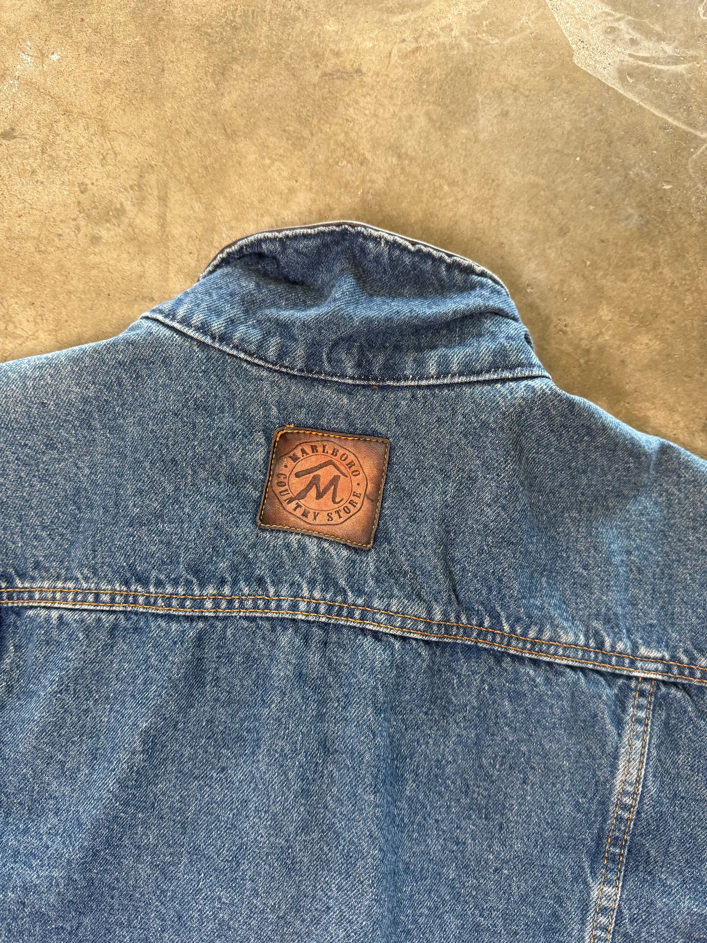 (L) Vintage Marlboro Denim Jacket