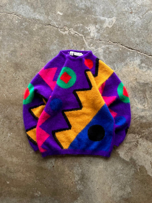 (M) Vintage Wool Multi-Color Sweater