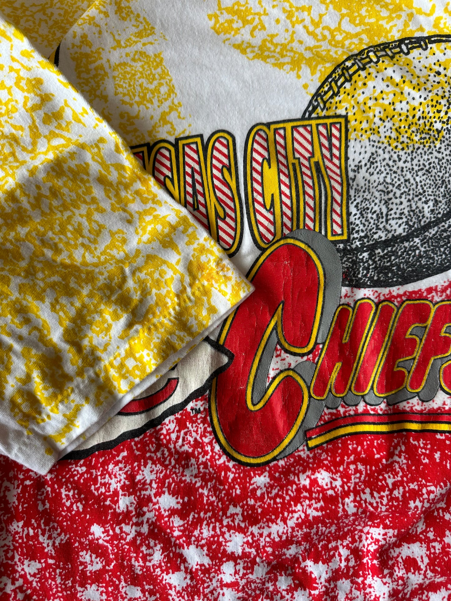 (XL) Vintage KC Chiefs AOP Tee