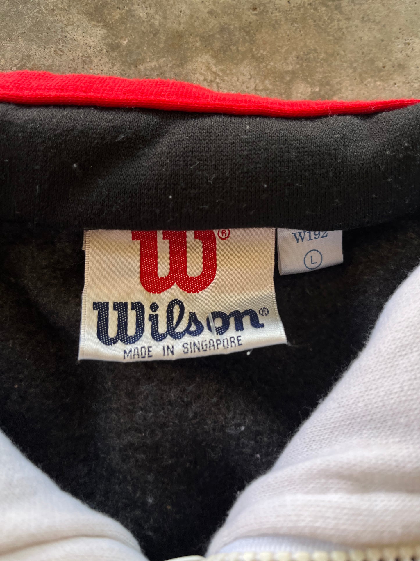 (L) Vintage Wilson Zip-Up