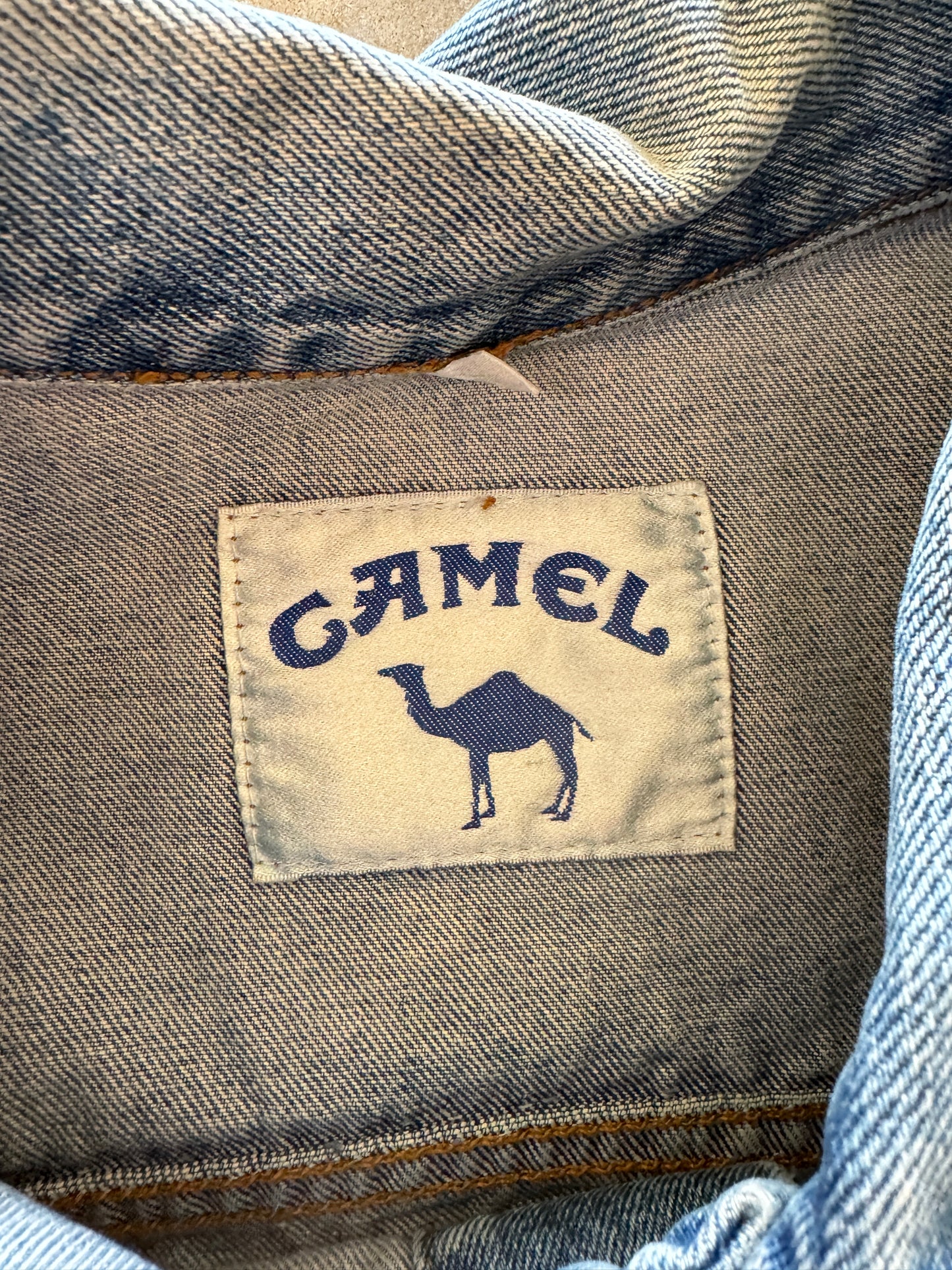 (L) Vintage Camel Denim Jacket