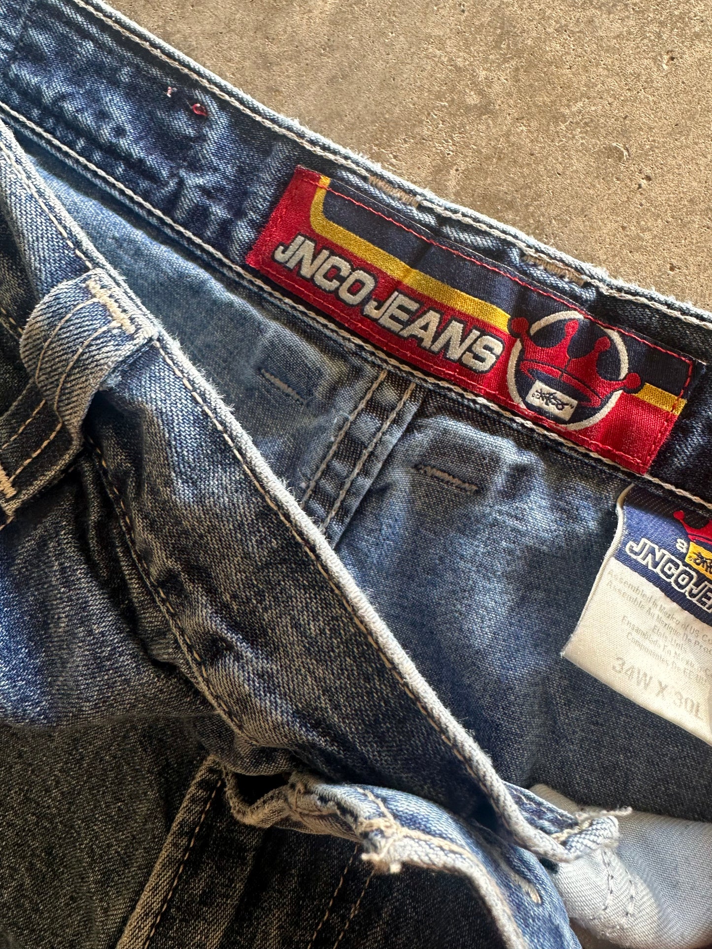 (34 x 30) Vintage JNCO Embroidered Jeans