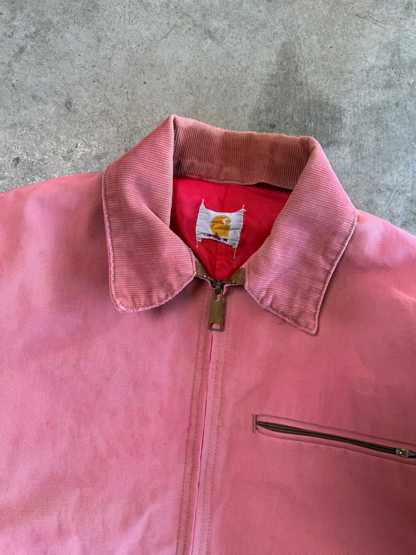 (L) Vintage Pink Carhartt Detroit Jacket