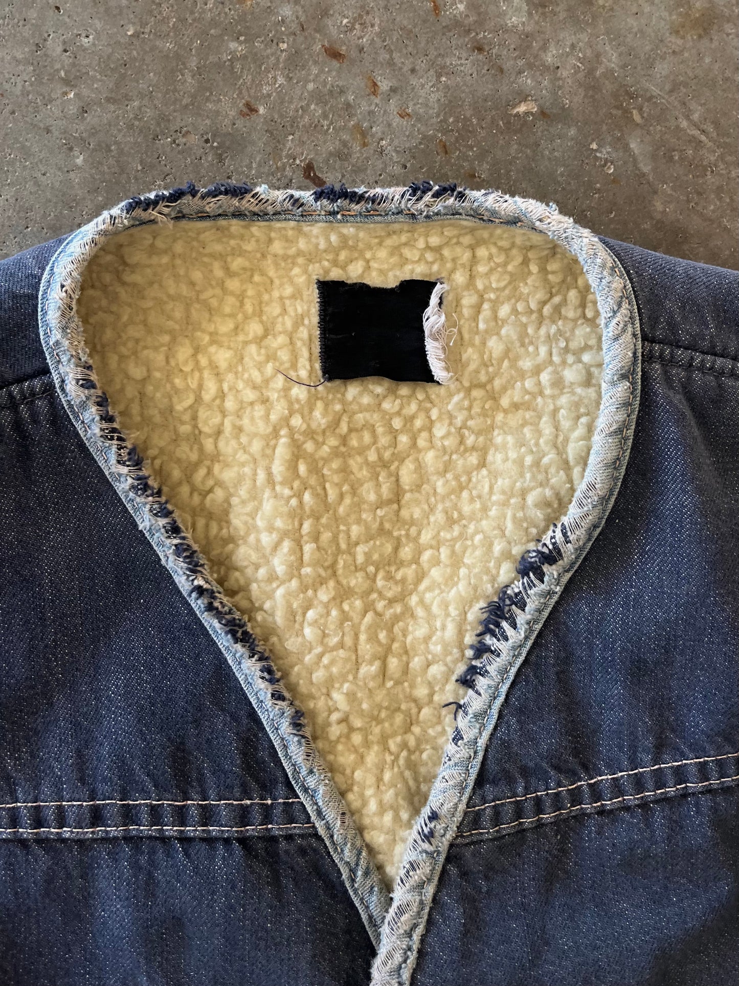 (M) Wool Lined Denim Vest