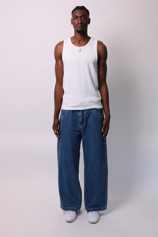 001 Wide-Leg Denim Skyliners