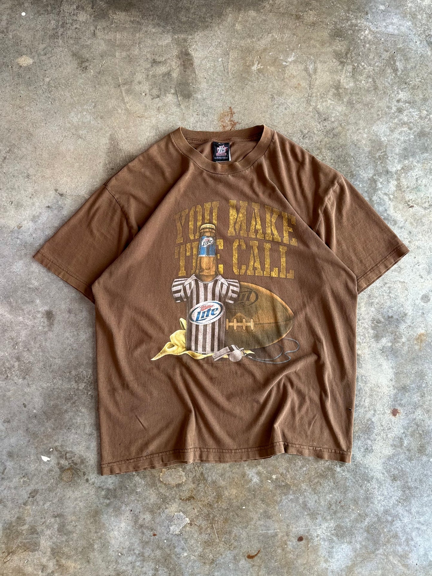 (XL) 00s Miller Lite 'Football' Tee