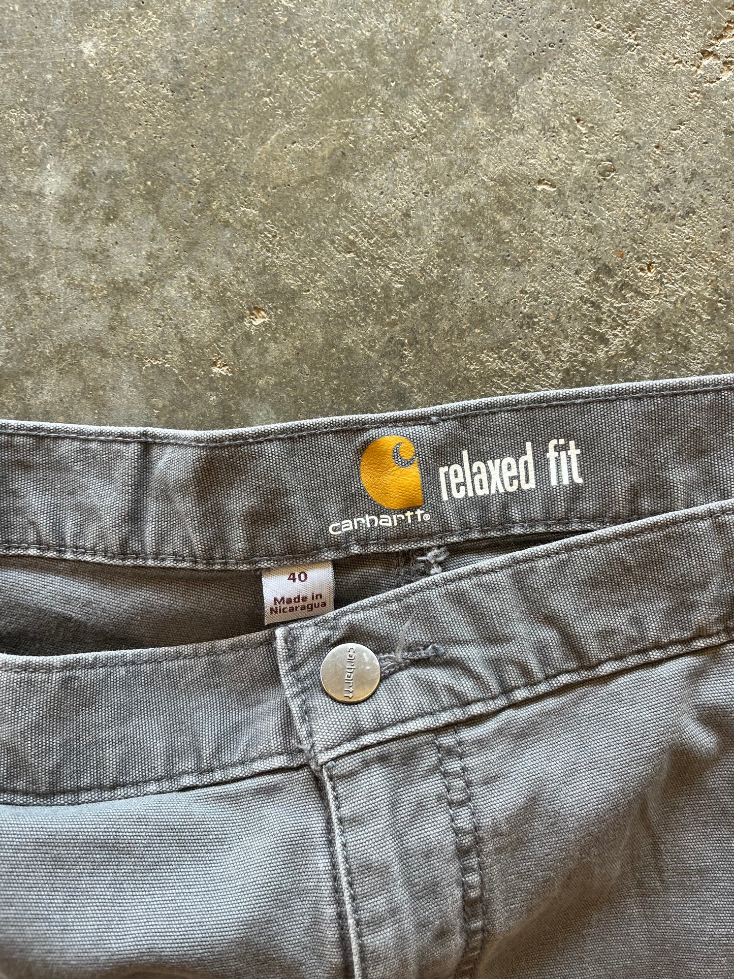 (40) Grey Carhartt Relaxed Fit Shorts