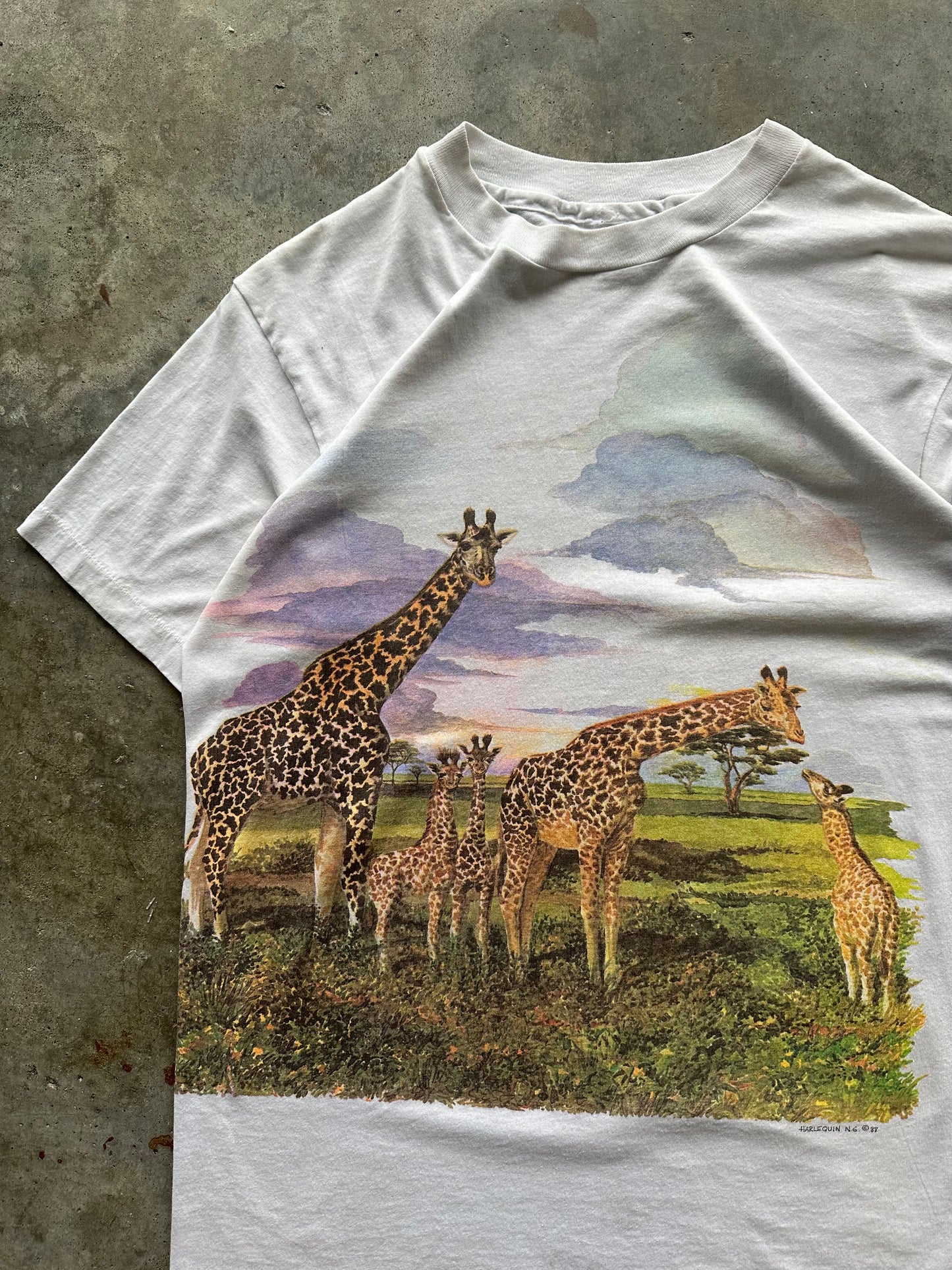 (M) 1988 Giraffe Graphic Tee