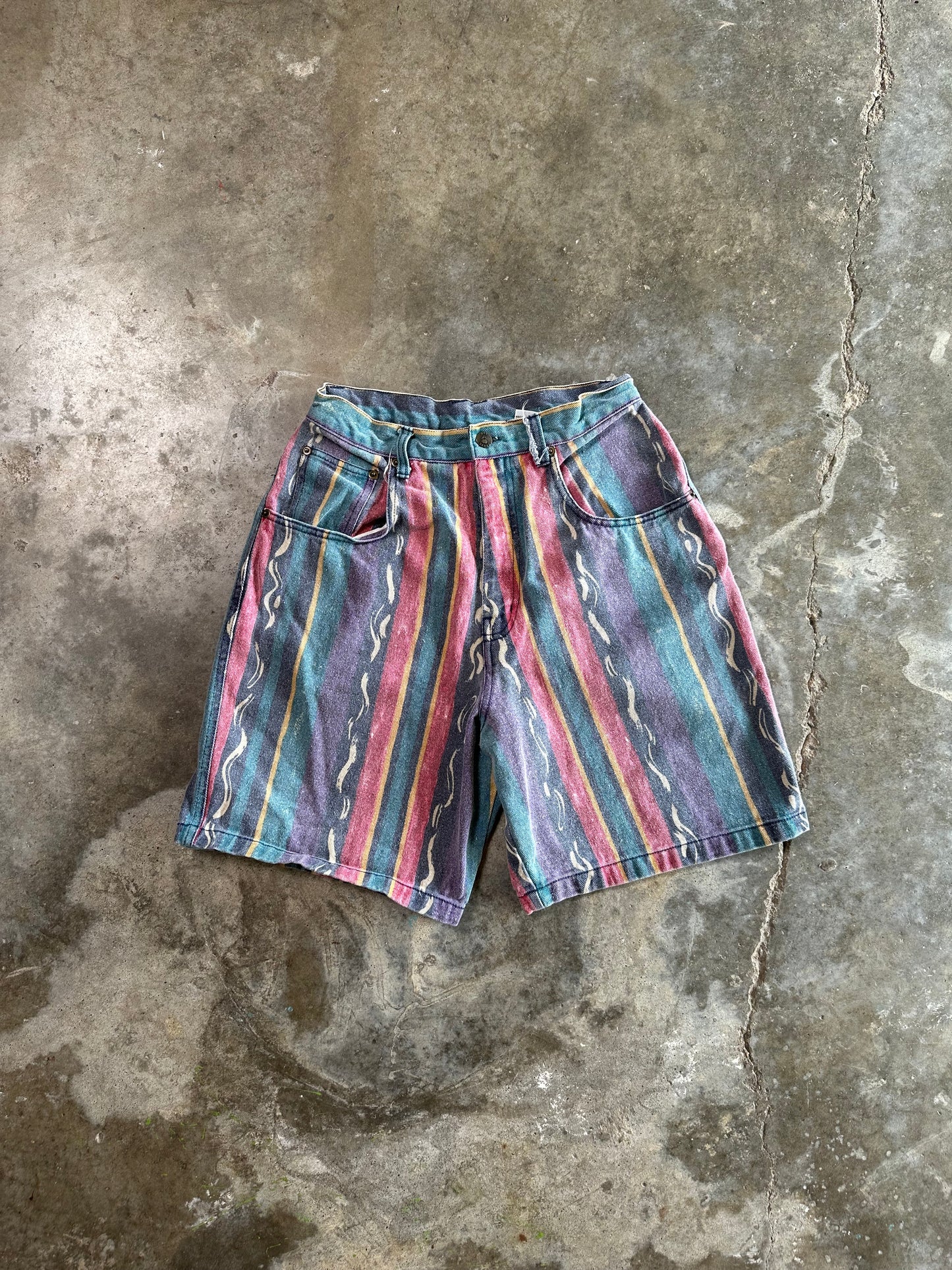 (9) New Vtg Striped Cherry Shorts