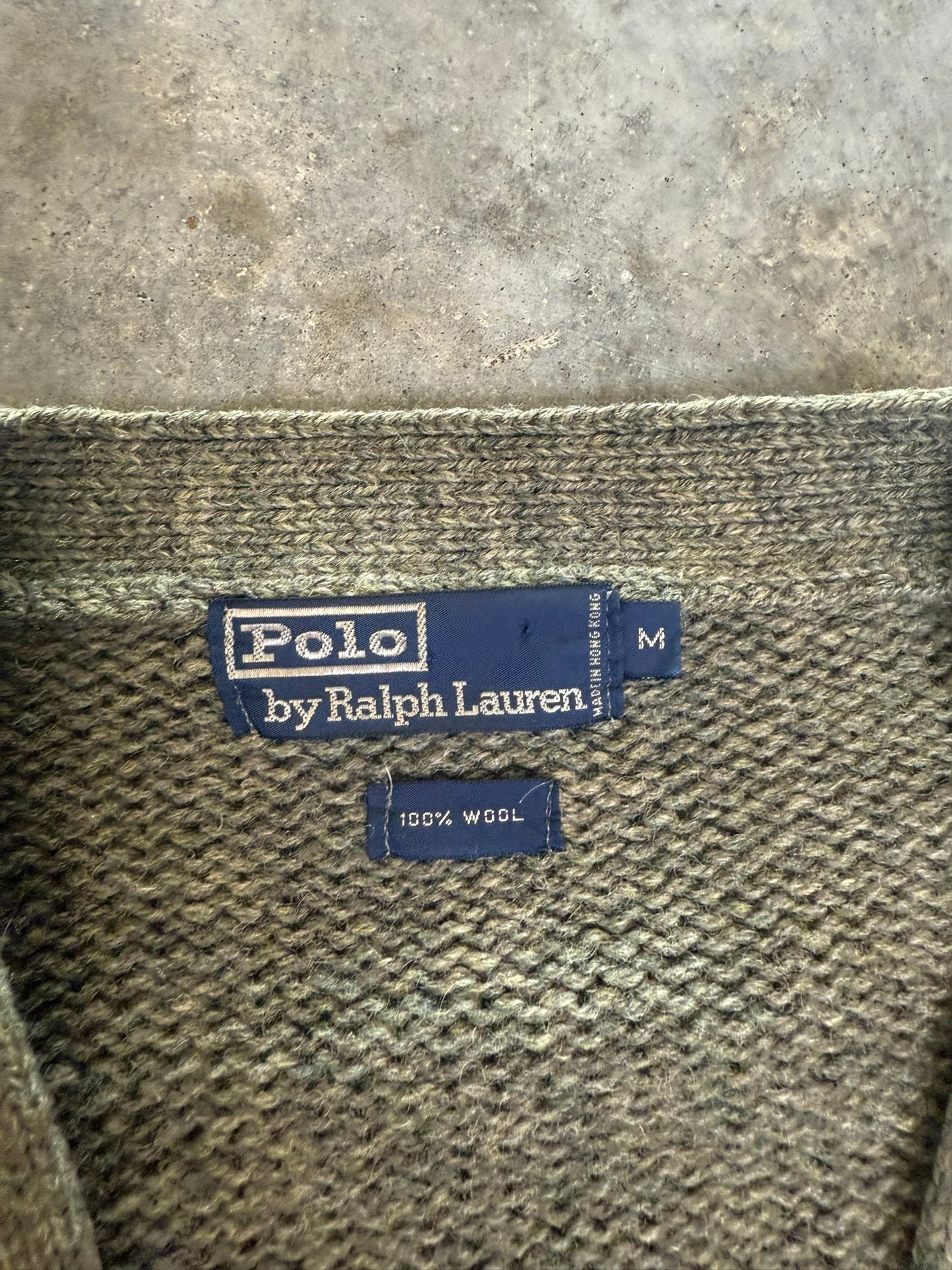 (M) Vintage Polo Wool Cardigan